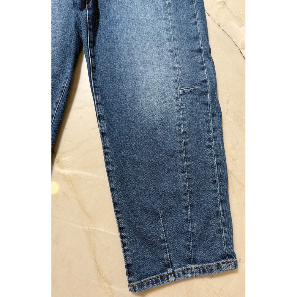 Pistola Womens Eli High Rise Barrel Leg Seam Detail Jeans Medium Wash Size 27 - Picture 4 of 13